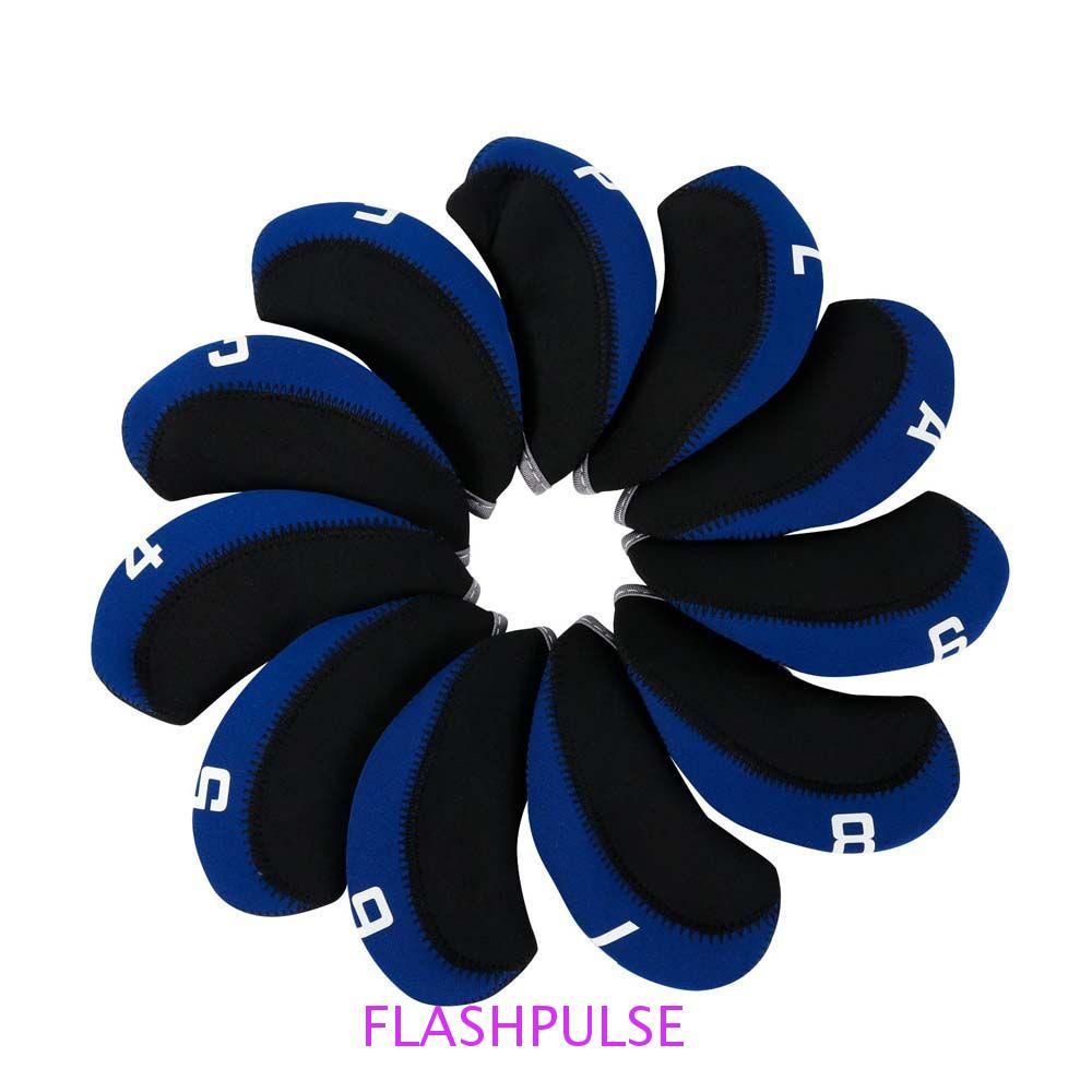 FLASHPULSE Golf Iron Headcover 4-9,P,S,A,L Golf Putter Protector Case Golf Iron Covers Set Protectiv