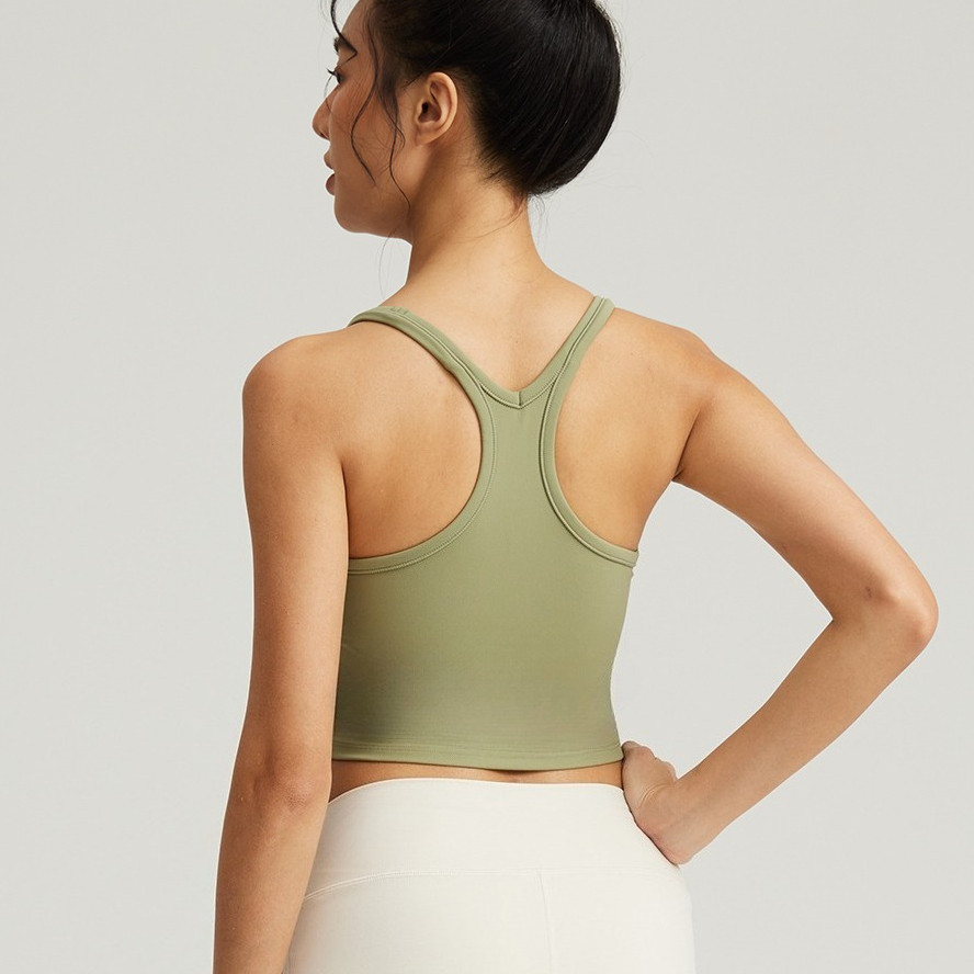 OLALA LEISURE เสื้อกล้ามโยคะ สไตล์ใหม่ (รวมแผ่นอก) ผู้หญิง ยืด ลําลอง เข้ากับทุกการแต่งกาย สปอร์ตบรา S2081 ST - รูปที่ 4