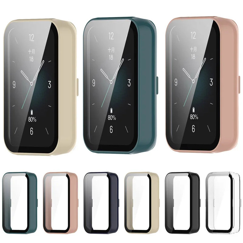 กระจกนิรภัย + กรณีสําหรับ Honor band 9 Full Coverage กรอบกันชนป้องกันหน้าจอ Shell สําหรับ Honor band