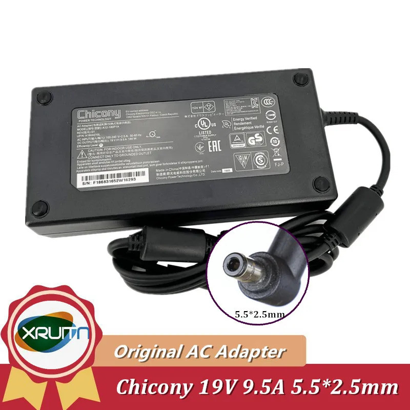Chicony A12-180P1A 19V 9.5A 180W AC Adapter Charger สําหรับ MSI MS-9A34 MS-1761 MS-16F2 แล็ปท็อป A18