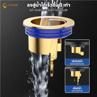 LAKOEMALL ฝาครอบท่อระบายน้ํา ฝาท่อ ระบายน้ำเร็ว กันกลิ่นท่อระบายน้ําฝาปิดท่อ ป้องกันแมลง จุกปิดท่ระบายน้ํา