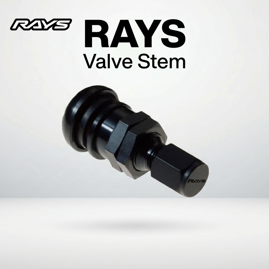 จุ๊บลมล้อ RAYS อะลูมิเนียม สำหรับล้อแม็ก No.049 สีดำ