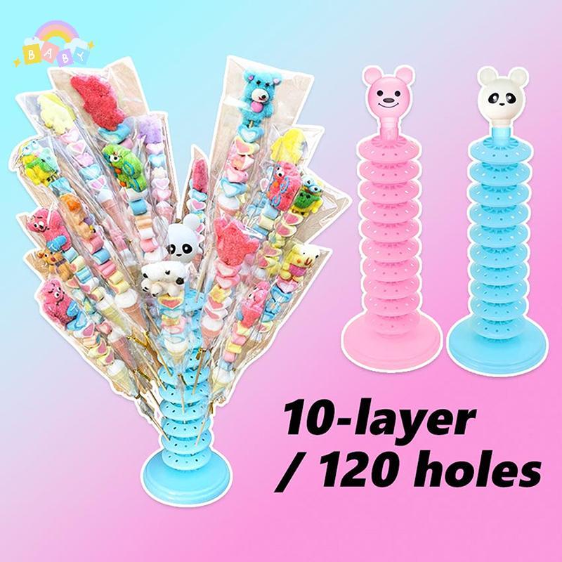 [BB-t] ขาตั้งอมยิ้มหลายชั้นที่วางอมยิ้มแบบปรับได้แสดง Ra Party ขนมหวาน Suer Drying Braet Base Sti Candy Holders ใหม่