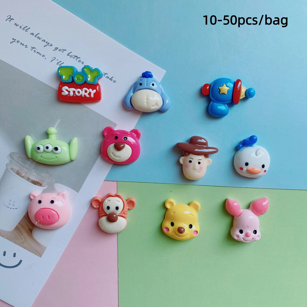 [3 @] [10-50pcs/bag] ของเล่นตุ๊กตารวมกันใหม่การ์ตูนเรซิ่นเครื่องประดับอุปกรณ์เสริมทําเองกรณีโทรศัพท์ครีมกาวที่ทําด้วยมือกิ๊บแพทช์เจเอ็ม