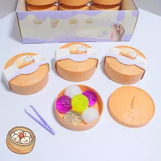 FG ผ่อนคลาย Sensory เกี๊ยวของเล่น 6 ชิ้น Mini Bun Squeezable นุ่มความเครียดบรรเทา Squishy ชุด HS