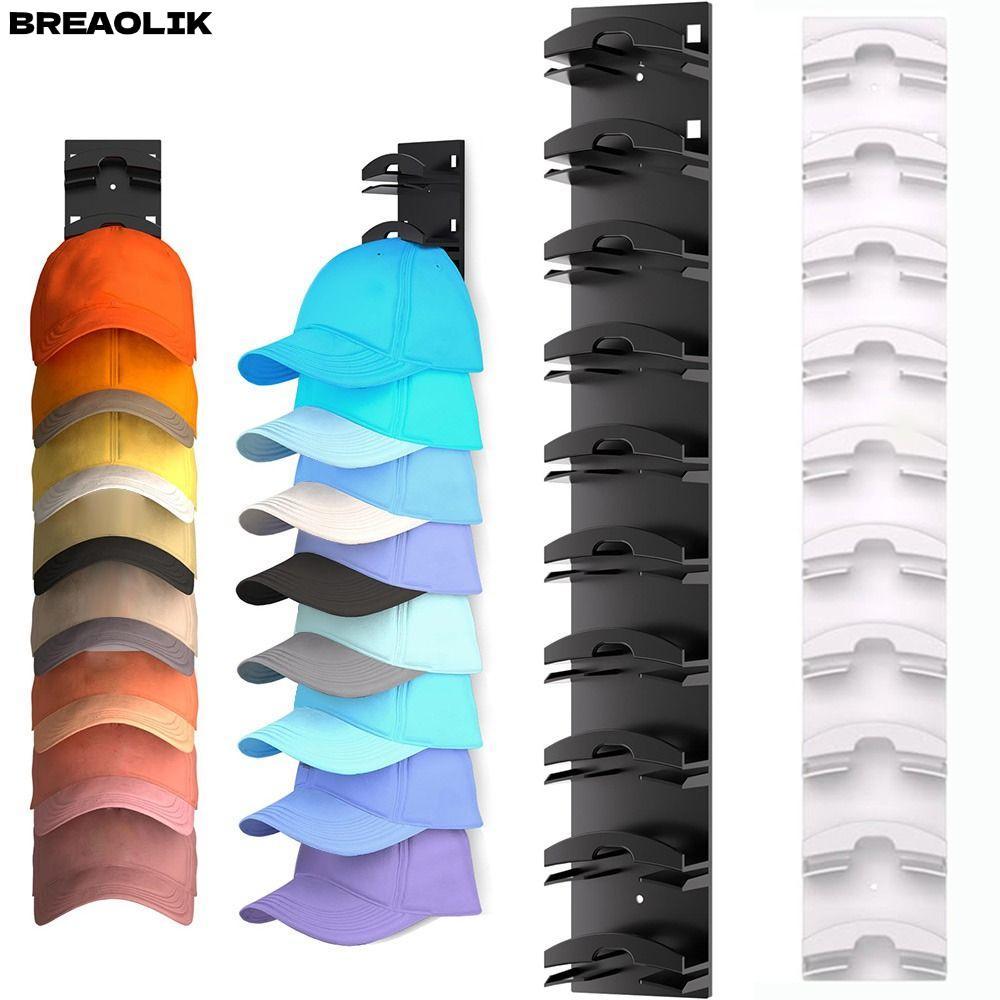 BREAOLIC หมวกสําหรับเบสบอลหมวก, สําหรับประตูตู้เสื้อผ้าหมวก Rack หมวกเบสบอล Organizer, พลาสติกประหยั
