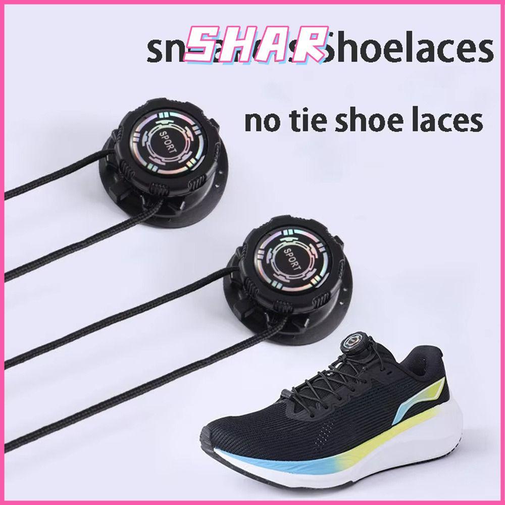 SHAR 1 คู่หัวเข็มขัดหมุน Laces, เชือกหนาติดตั้งง่ายเชือกผูกรองเท้าอัตโนมัติ, รองเท้าอุปกรณ์เสริม Quick Lock Quick Lock Shoestrings เด็กผู้ใหญ่