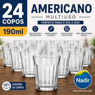 24 Copos Americano Multiuso 190ml Cerveja Bar Lagoinha