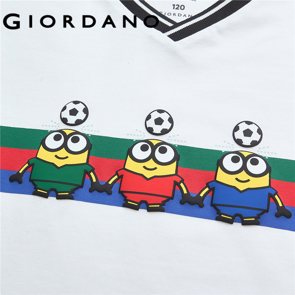 GIORDANO تيشيرت أطفال Minions World Cup — صورة 8