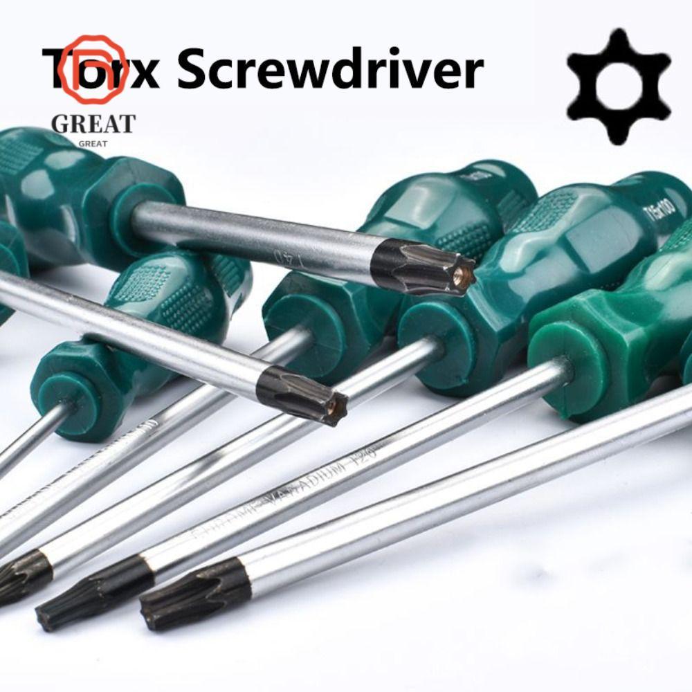 GREAT Torx ไขควง, 400 มม.ไขควงหกเหลี่ยมยาวพิเศษ, T15 T20 T25 T30 Home Repair เครื่องมือไขควงอัลเลน