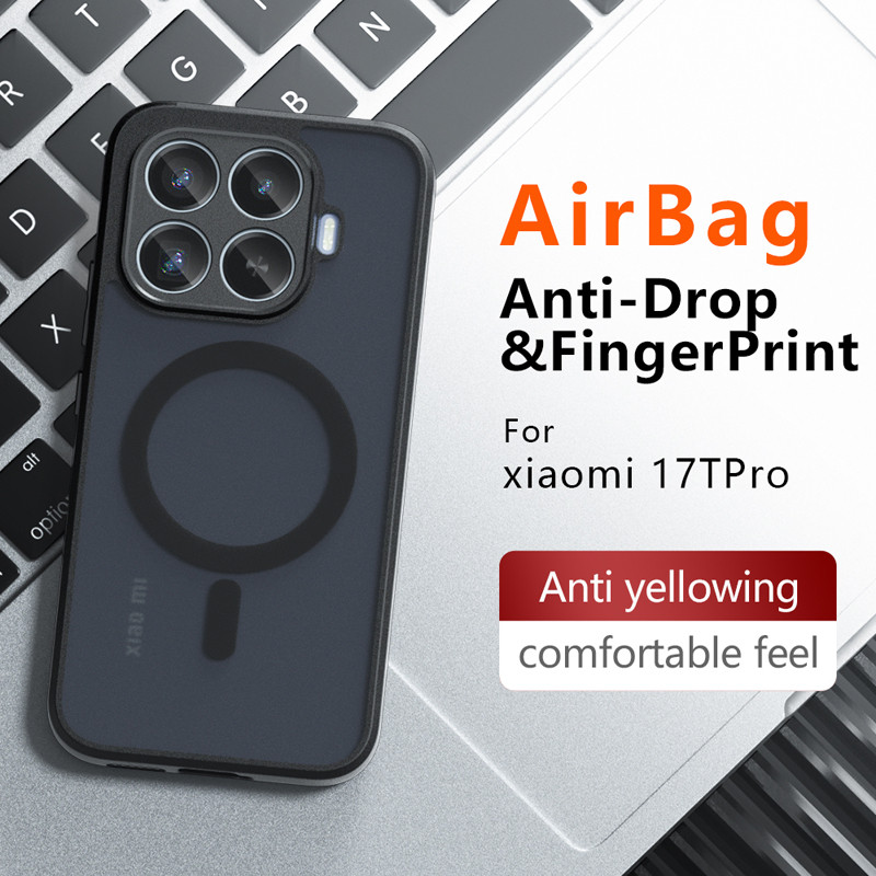 สําหรับ Xiaomi 17T, 17T Pro กรณี ELVEV Anti-drop Hard PC Matte โปร่งแสงผิว-รู้สึกดูดฝาครอบโทรศัพท์