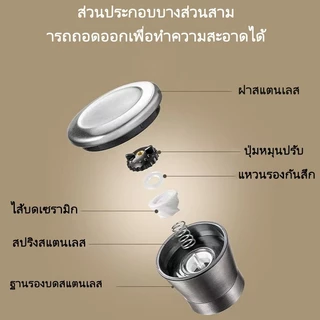 COZII ขวดบดพริกไทย ขวดบดเครื่องเทศ ขวดบดเกลือ พริกไทย งา หิมาลัยยัน ถั่ว ยา อาหารปลา （สแตนเลส 304 เกรด A+）