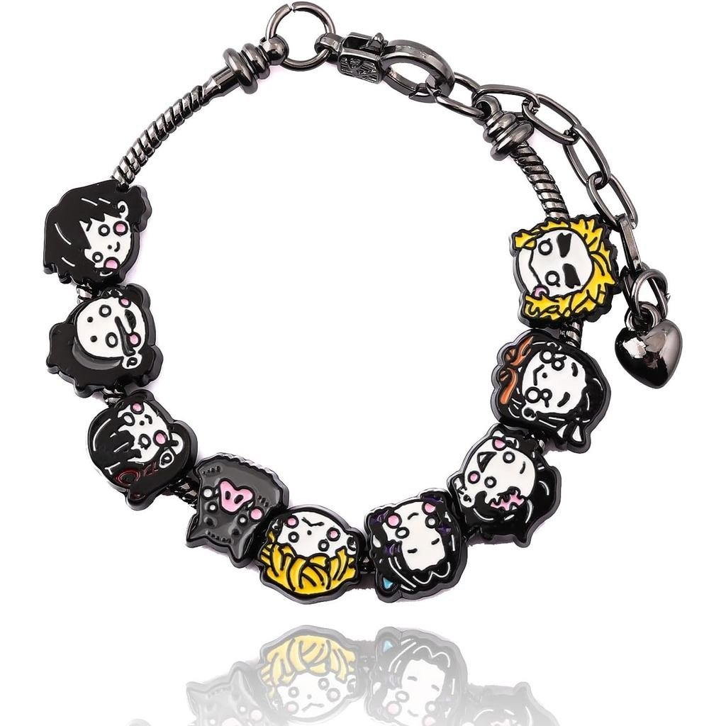 SONGCHANGJEWELRY ชุดกําไลลูกปัด Anime Slayer – เครื่องประดับ Tanjiro, Nezuko & Zenitsu – ของขวัญคอสเ