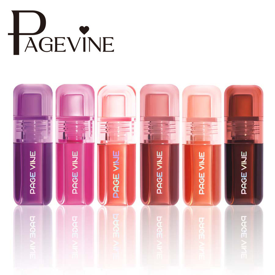 แต่งหน้า PAGE VINE PAGE VINE Craze VINE Liquid High Gloss ธรรมชาติ Dual-ใช้ Lip Glaze สี Rouge แต่งห