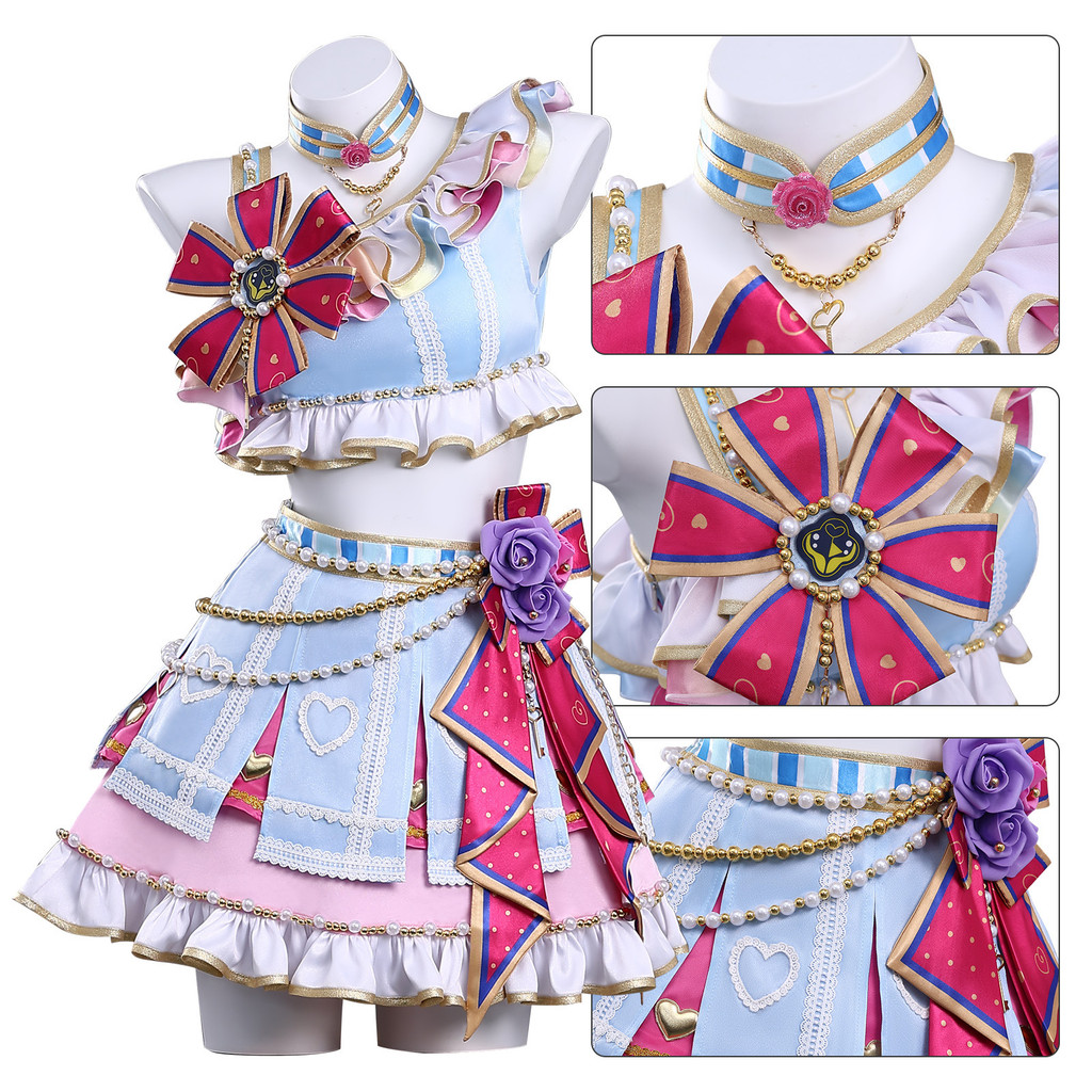 คอสเพลย์ Kiya Aoi เชียร์ลีดเดอร์ แบบสองมิติ เสื้อผ้าสำหรับคอสเพลย์