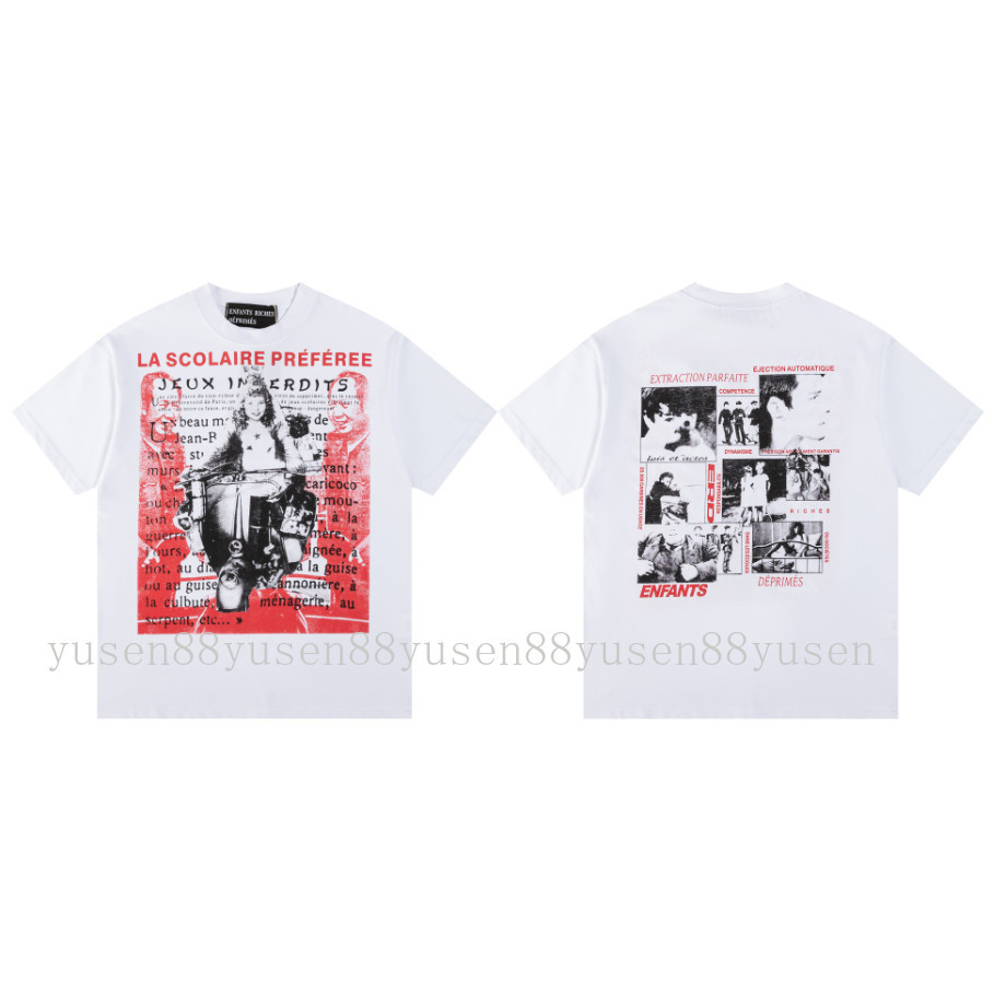 ERD Melanchon Fu รุ่นใหม่ เสื้อยืดแขนสั้น พิมพ์ลายรอบคอ สไตล์แคชวล