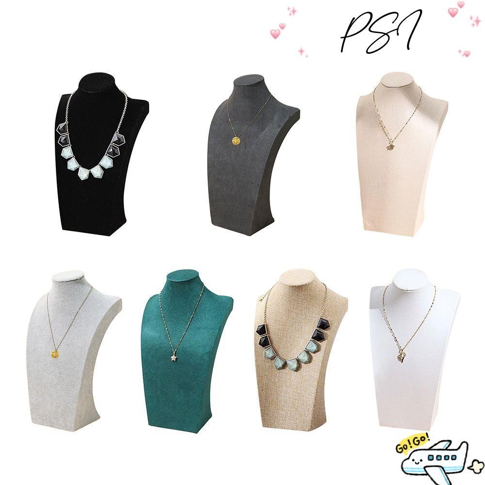 PSI สร้อยคอขาตั้งตู้โชว์,กํามะหยี่หุ่นหน้าอกเครื่องประดับคอลเลกชัน Rack,ผู้ถือชั้นวางภาพแสดงเครื่องป
