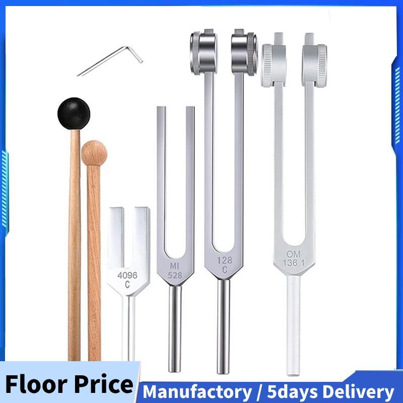 ชุดส้อมปรับแต่ง 4 ชิ้น (128Hz, 136.1Hz, MI 528Hz, 4096Hz),สําหรับ Healing Chakra,Sound Therapy,Relie