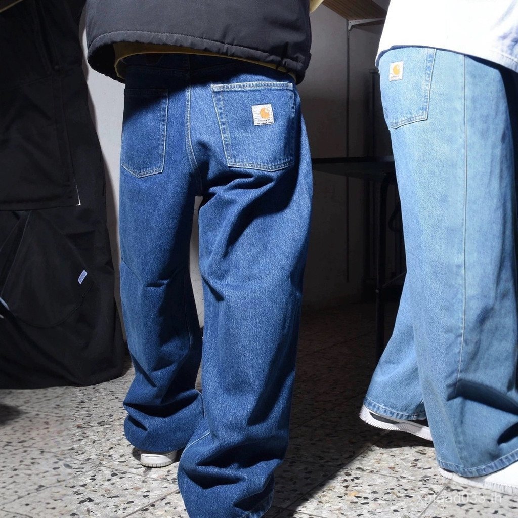 กางเกง直筒标logo Carhartt 牛仔长裤 休闲裤 WIP 百搭Landontrual J8V1