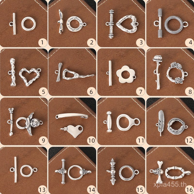 925แฮนด์เมดหัวเข็มขัดการเชื่อมต่ออุปกรณ์เสริมเครื่องประดับสิ้นสุดOTหัวเข็มขัดสร้อยคอสร้อยข้อมือเงินส