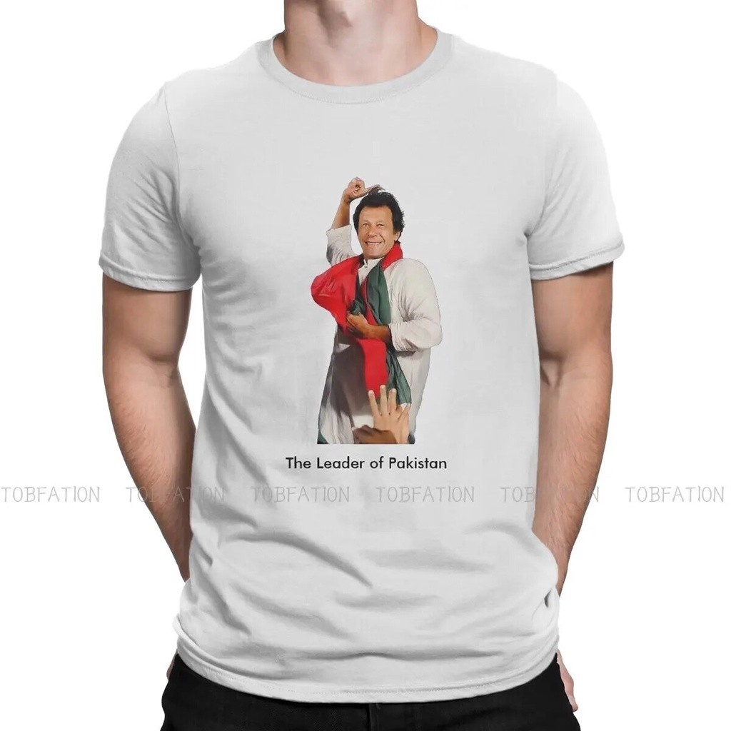 ใหม่ The Leader Graphic TShirt Imran Khan Pti Merchandise Pakistan Printing Tops Casual T เสื้อผู้ชา