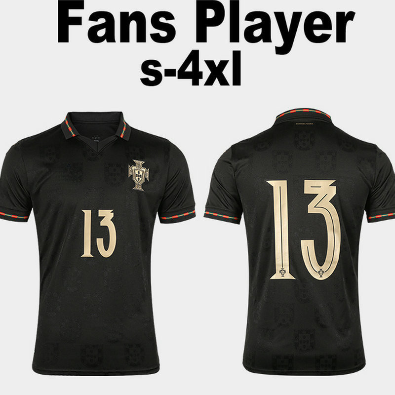 Eusebio Limited Edition เสื้อฟุตบอลโปรตุเกสคุณภาพสูงเสื้อฟุตบอลโรนัลโด้ขนาดใหญ่ S-4XL