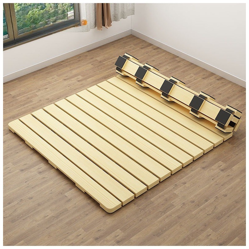Tatami bed frame solid wood frame mattress breathable and moisture-proof floor mat foldable pine bed