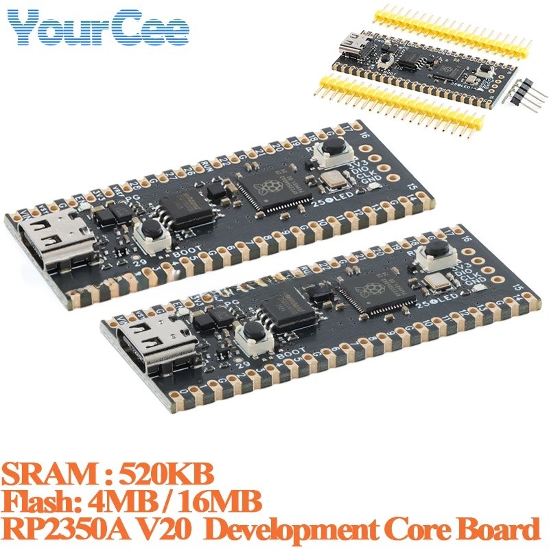 1 PC RP2350A V20 4MB 16MB แฟลช Development Core Board โมดูล RP2350 RISC-V Hazard3 520KByte MicroPython/C++C สําหรับ Arduino