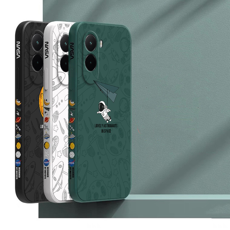 เคส POCO M7 4G X7 PRO X7 X6 X6 PRO X5 PRO X5 เคสโทรศัพท์นักบินอวกาศเคสโทรศัพท์ธีมอวกาศ TKR