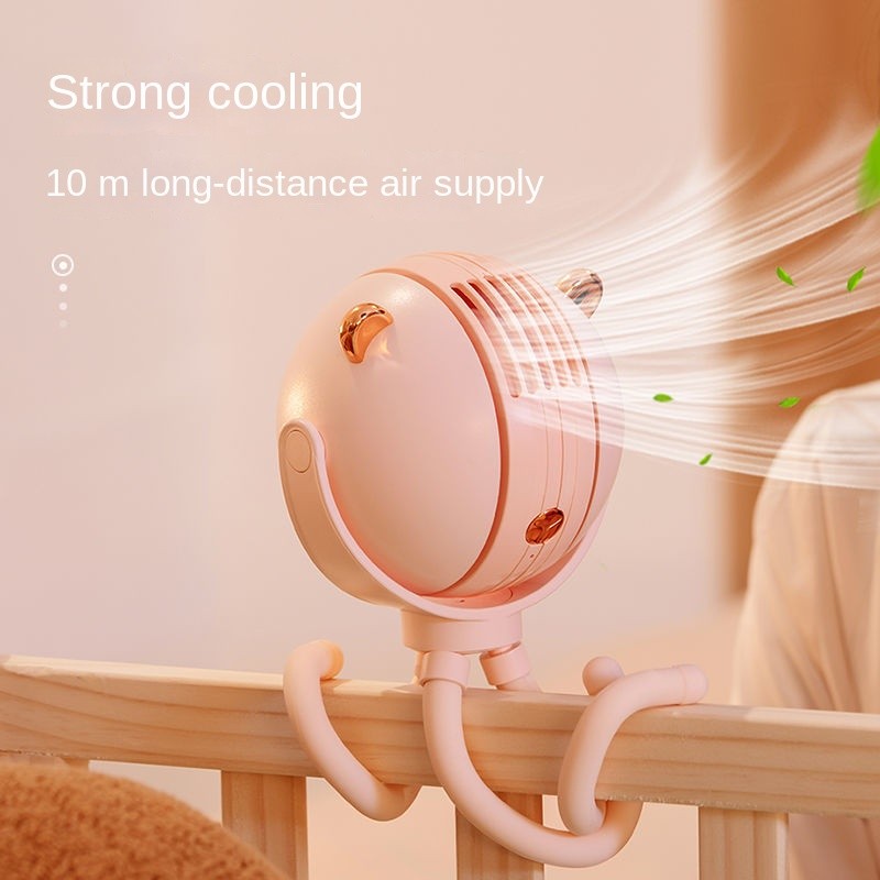 Baby stroller small fan bladeless portable small rechargeable outdoor big wind clip fan refrigeratio