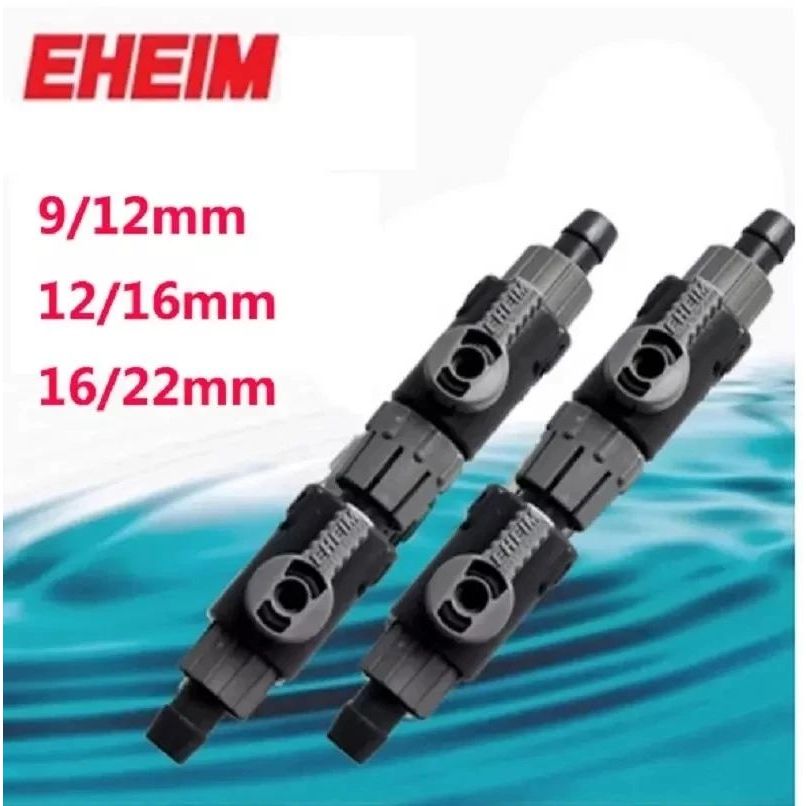 EHEIM DOUBLE TAP พร้อม COUPLING AQUARIUM FILTER ข้อต่อปล่อย Llave doble 9/12mm(S) 12/16mm(M) 16/22mm