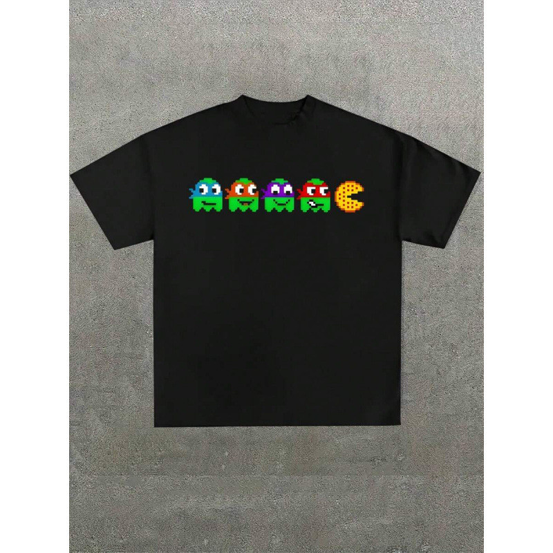 2026棉休闲纯230gPlus Size Mens,Teenage Mutant Turtles Pacman ,(COD CP4S