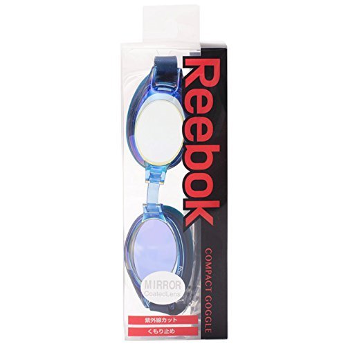Reebok Kids & Junior Swimming Goggles - Mirrored, UV Protection, Anti-Fog - Black