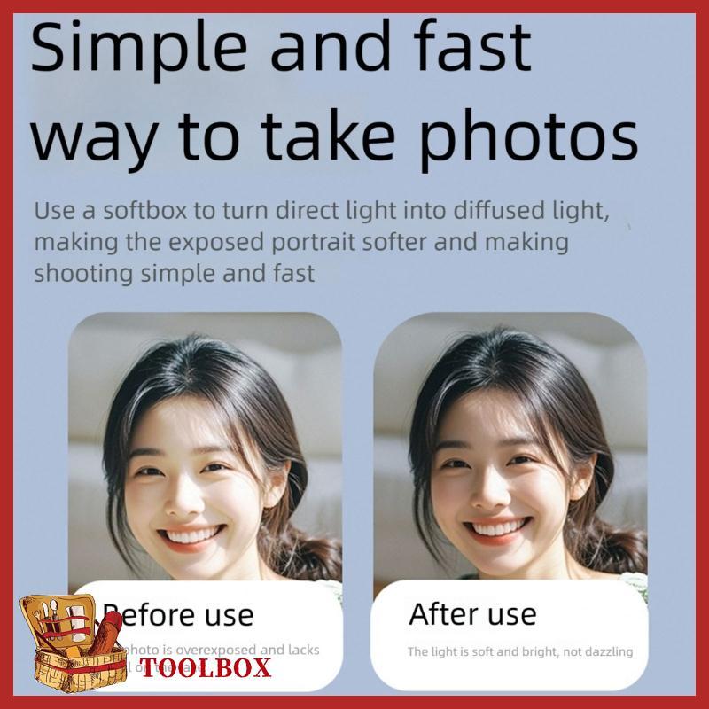 กล่องเครื่องมือ Professional Lightweight Softbox Flash Diffuser Dome Bounce Photography