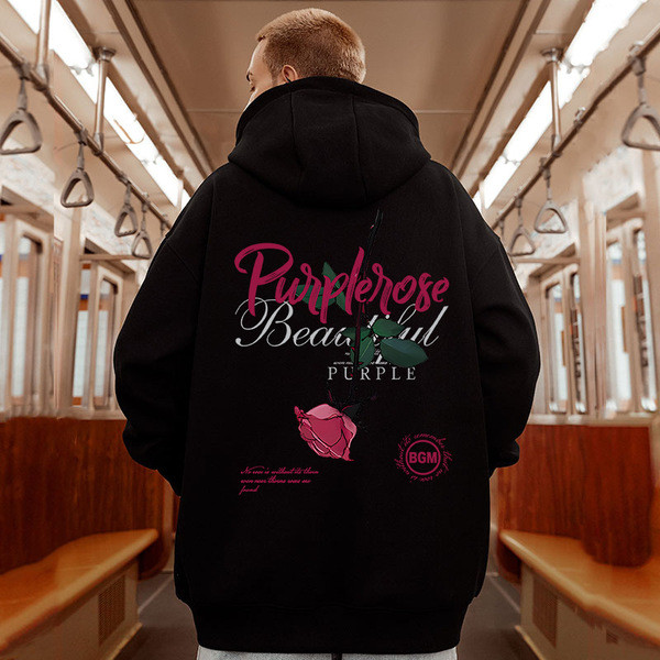 เสื้อ hood เสื้อฮู้ด h and m เสื้อกันหนาวพร้อมฮูดสำหรับผู้ชาย ไซส์ 8XL สไตล์อเมริกัน ลายอักษร