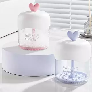 EDTH แบบพกพา Face Cleanser อาบน้ําแชมพูเจลโฟม Maker Bubble Press Foamer อุปกรณ์ทําความสะอาดฟองถ้วย Make Up Removal เครื่องมือ.