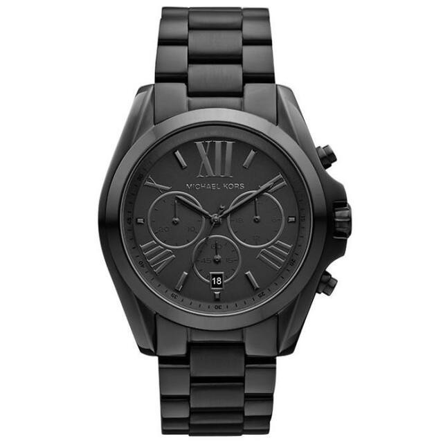 Bradshaw Chronograph 43 mm.  mk5550 สายสแตนเลสสีดำล้วน MK6058 35mm