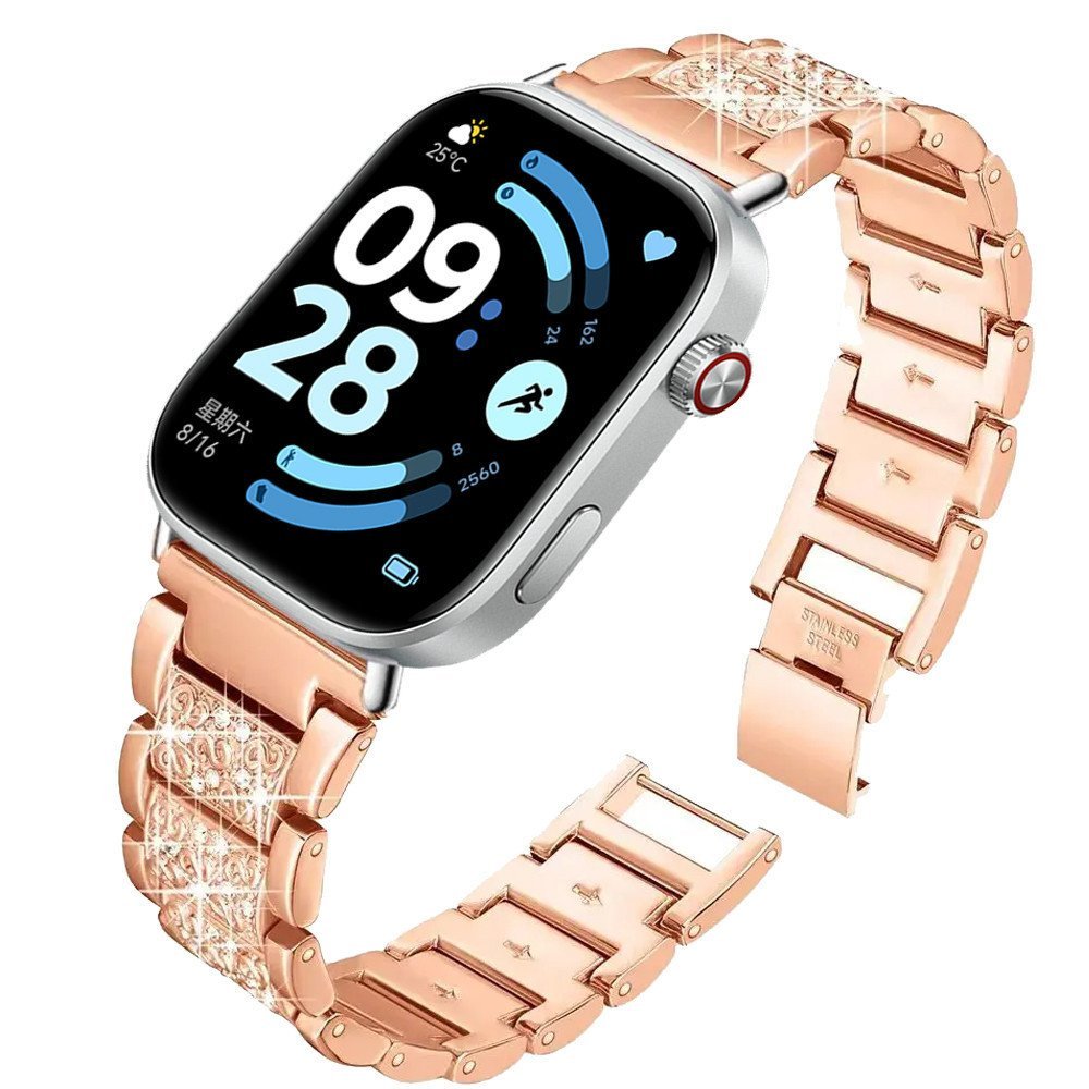 สายโลหะสําหรับ Xiaomi Mi Band 8Pro 9 Pro เข็มขัดสแตนเลสสําหรับ Redmi Watch 6 5 4 Correa สายรัดข้อมืออุปกรณ์เสริม