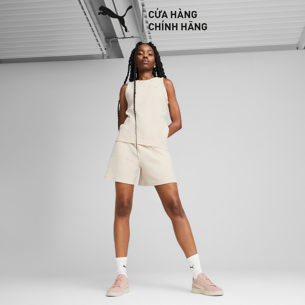 PUMA กางเกงขาสั้นแฟชั่นสตรี กางเกงขาสั้นเอวสูงของเธอ 5 อัลไพน์สโนว์ไวท์