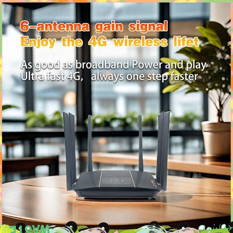 4G CPE Router 4G CPE Modem 300Mbps 4G WiFi Router 6 เสาอากาศไร้สาย WiFi Router ยุโรป