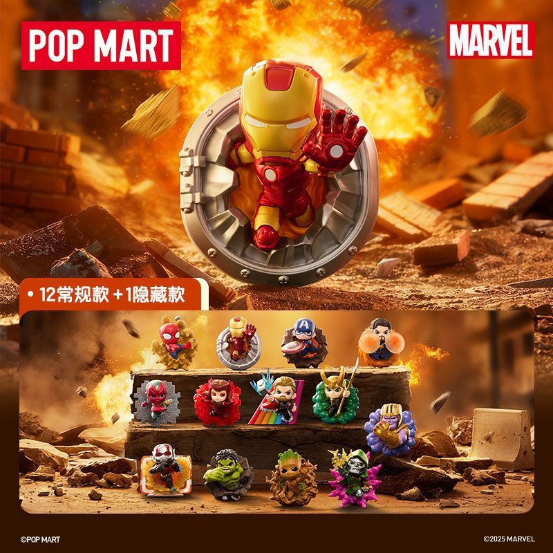 [December 11 Release] POPMART Marvel Through Infinite Series Figure ยกกล่อง 12 ชิ้น