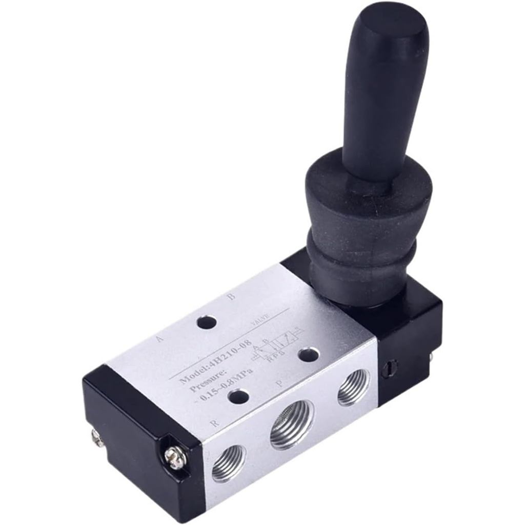 5/3 Way Pneumatic Air Hand Control วาล์วฤดูใบไม้ผลิกลับควบคุมคู่มือวาล์ว 4H230C-08 พอร์ต 1/4 "4H230E
