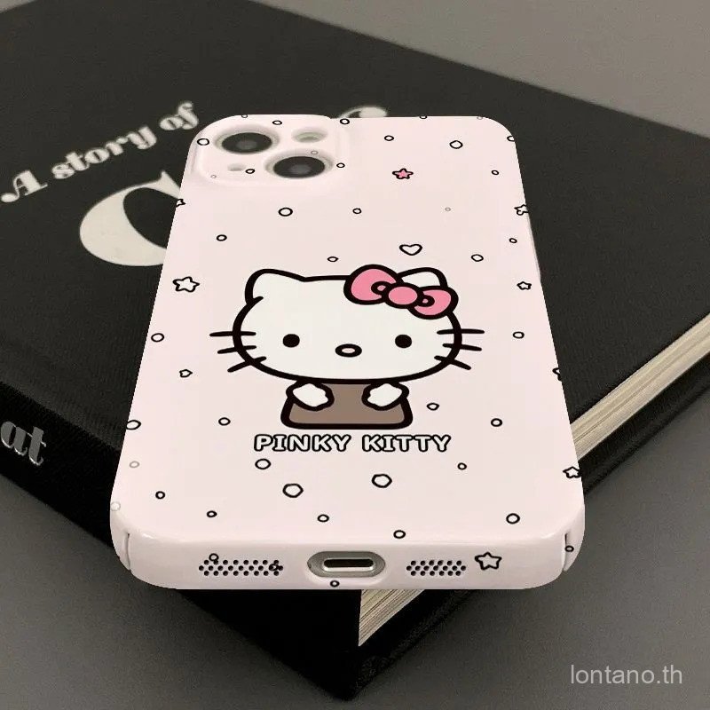 Pink Star Love ลูกแมวเคสโทรศัพท์แข็งเหมาะสําหรับ iPhone 13promax 14promax 15promax 16 17 pro max xs 