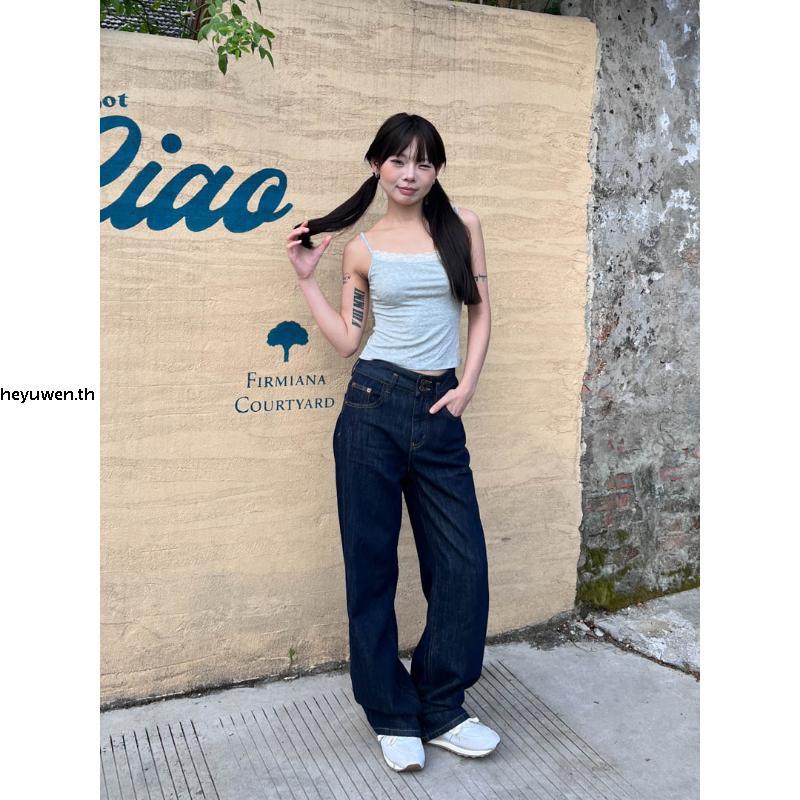 PTJ30306 Gabriela Super Barrel กางเกงยีนส์ขากระบอกใหญ่ปัก PROMTHONG