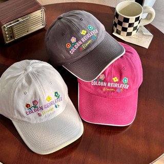 หมวกเบสบอล ดอกไม้ ตัวอักษร งานปัก อเนกประสงค์ มินิมอล ลำลอง …