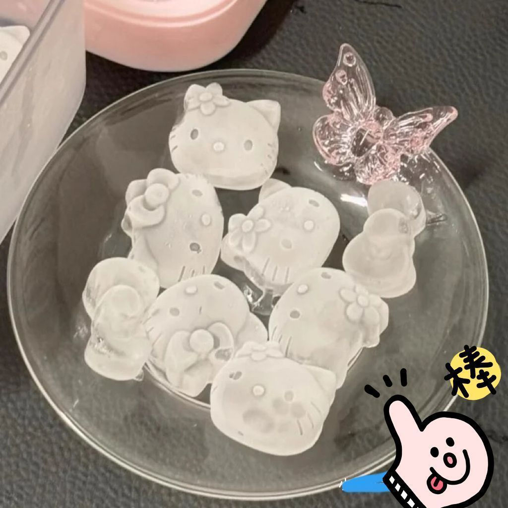 New Product#Sanrio Hellokitty Silicone Ice Tray Press Ice Box Cute Mold Ice Storage Box Ice Cubes DI