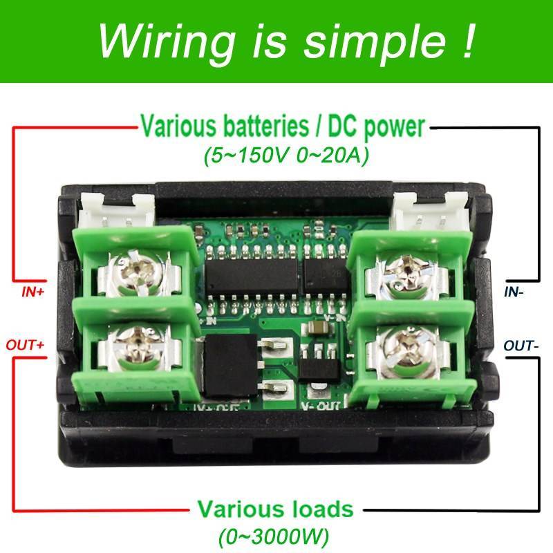 ATORCH DC Current Meters โวลต์มิเตอร์แบบดิจิตอล แรงดันไฟฟ้าแอมมิเตอร์