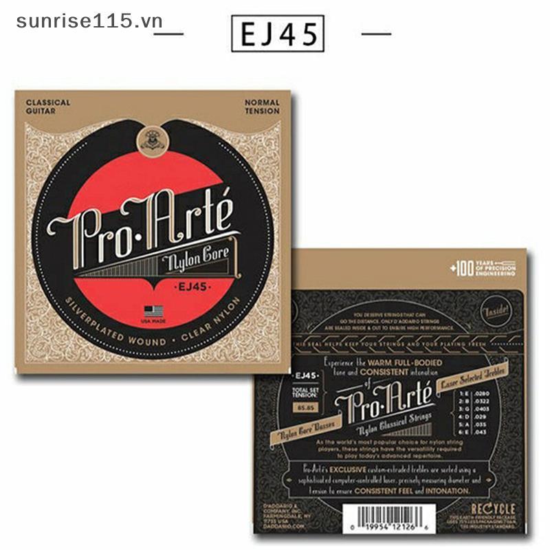 SRVN Nylon Classical Guitar Strings EJ45/EJ46 อุปกรณ์เสริมกีตาร์ Normal/Hard Tension .