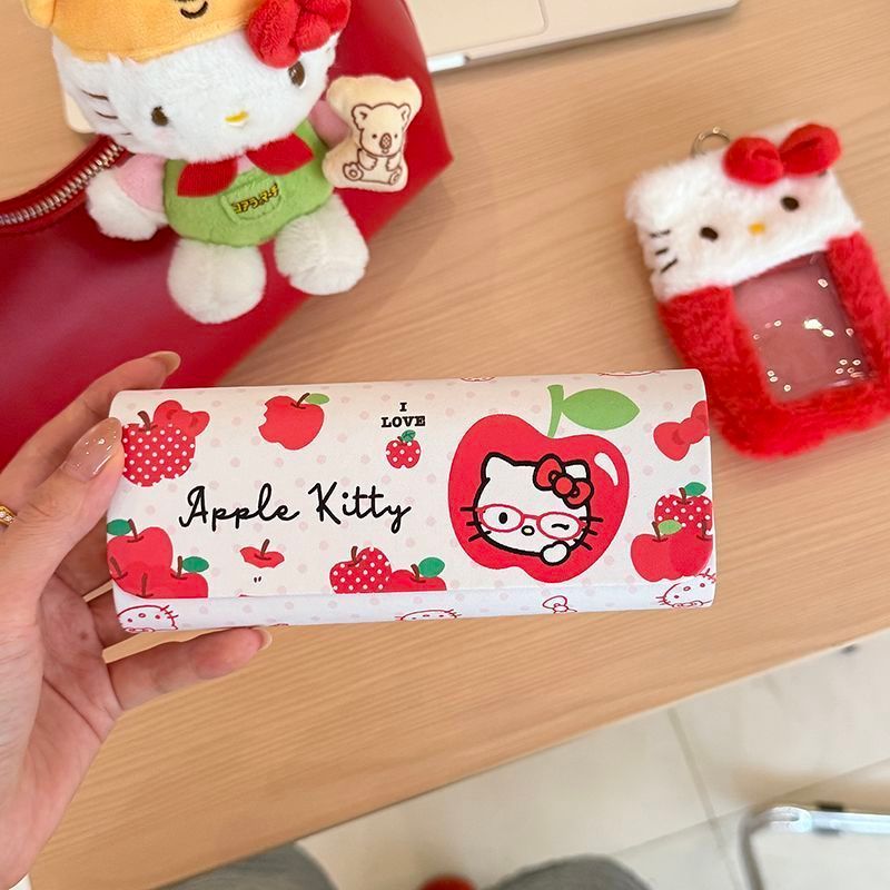 Hello Kitty กล่องเก็บแว่นตากันแดดลายการ์ตูน พกพาได้ง่าย สำหรับนักเรียนสายตาสั้น