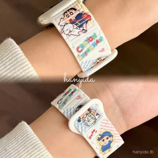 Crayon Shin-chan สายซิลิโคนแม่เหล็กสําหรับ Xiaomi Redmi Watch 3 5 Active Redmi Watch 6 สมาร์ทวอท์ช Redmi Watch 5 Lite สร้อยข้อมือ